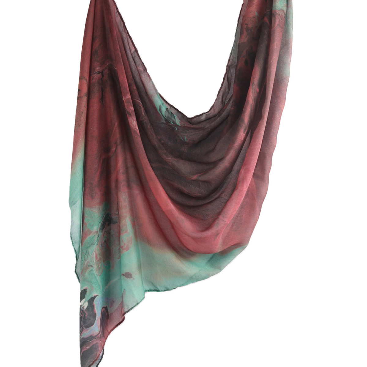 Picture of Best-Selling Watercolor Tie-Dye Cotton Scarf Arabian Satin Polyester Long Scarf Turkish Middle Eastern Scarf
