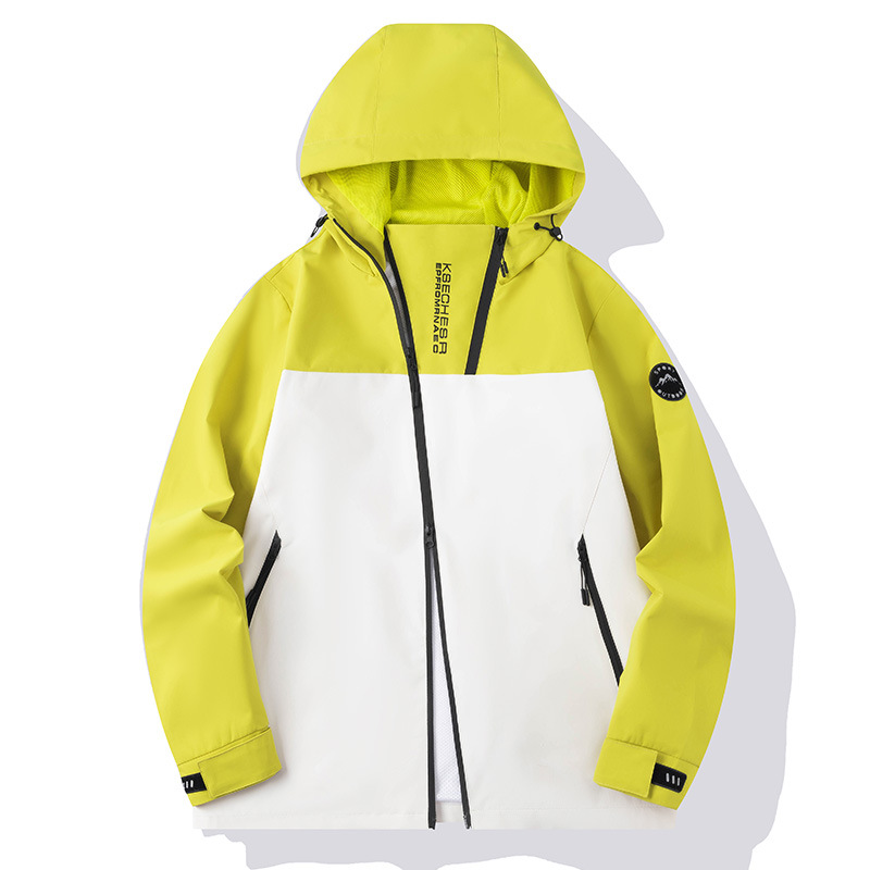 Jackets for Men and Women, Spliced Jackets, Spring New Styles, Couple Sports, Outdoor Hooded, Versatile Casual Ins Trend