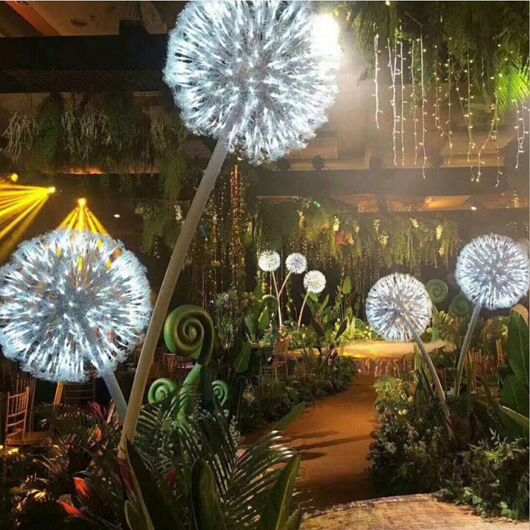 Dandelion Light Fine Optical Fiber Outdoor Wedding Road Lead Decoration Park Square Meichen Plated Lawn Landscape Light