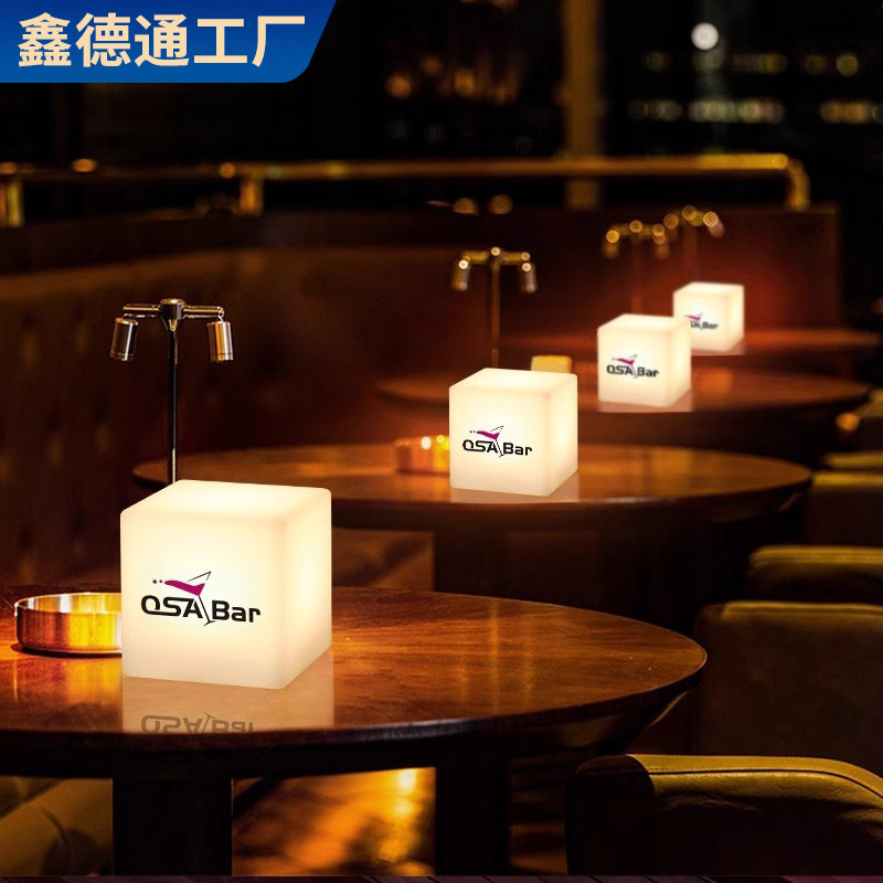 Logo Custom Clear Bar Atmosphere Table Lamp Creative Small Gift Scandinavian Table Lamp Outdoor Pub Camping Style DIY Night Light