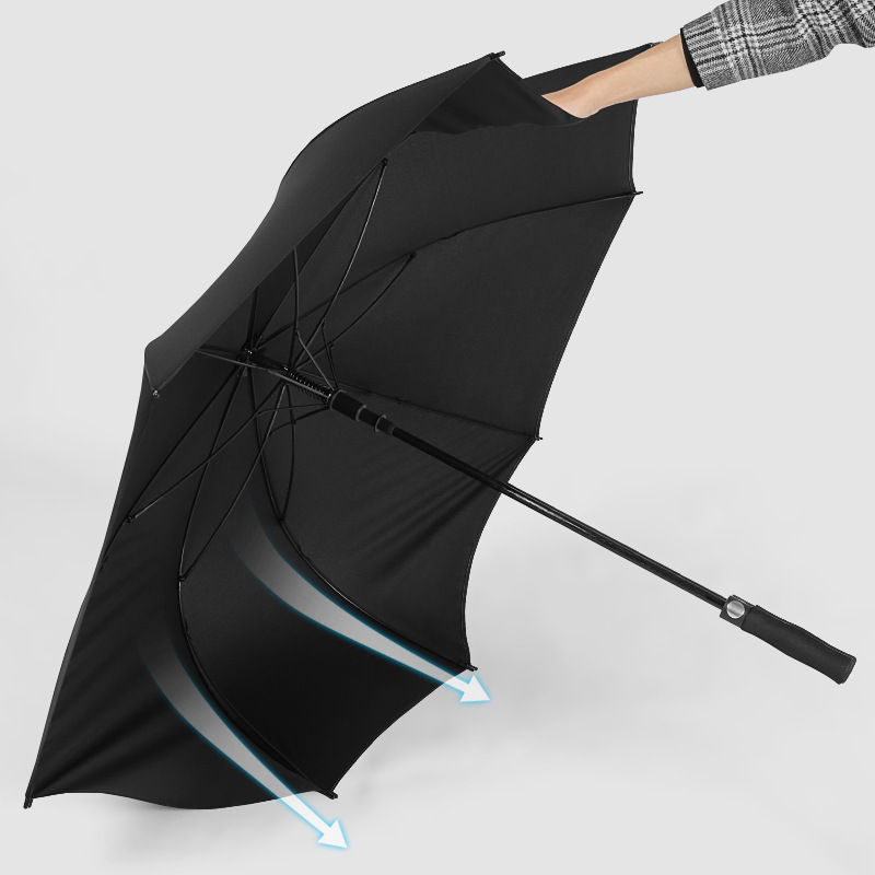 Picture of Manufacturers wholesale a large number of oversized double straight rod sun umbrella wind-resistant strong long handle advertising business umbrella customization
