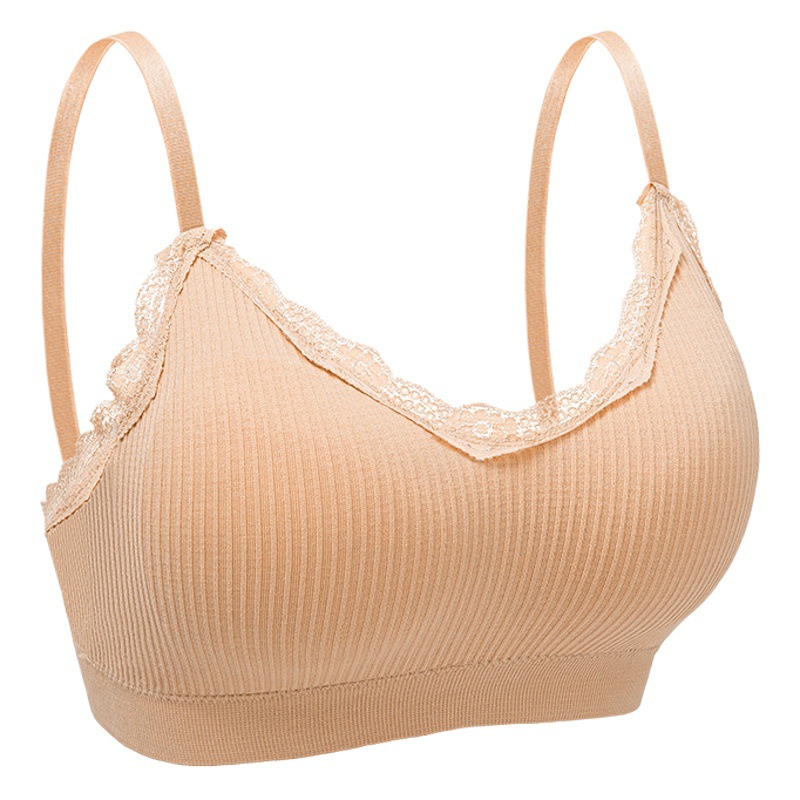 Picture of Wish Plus-Size Women's Bra with Padded Push-Up Design, Lace Trim, Vertical Stripes, Beautiful Back, Strapless, Breathable, and Comfortable