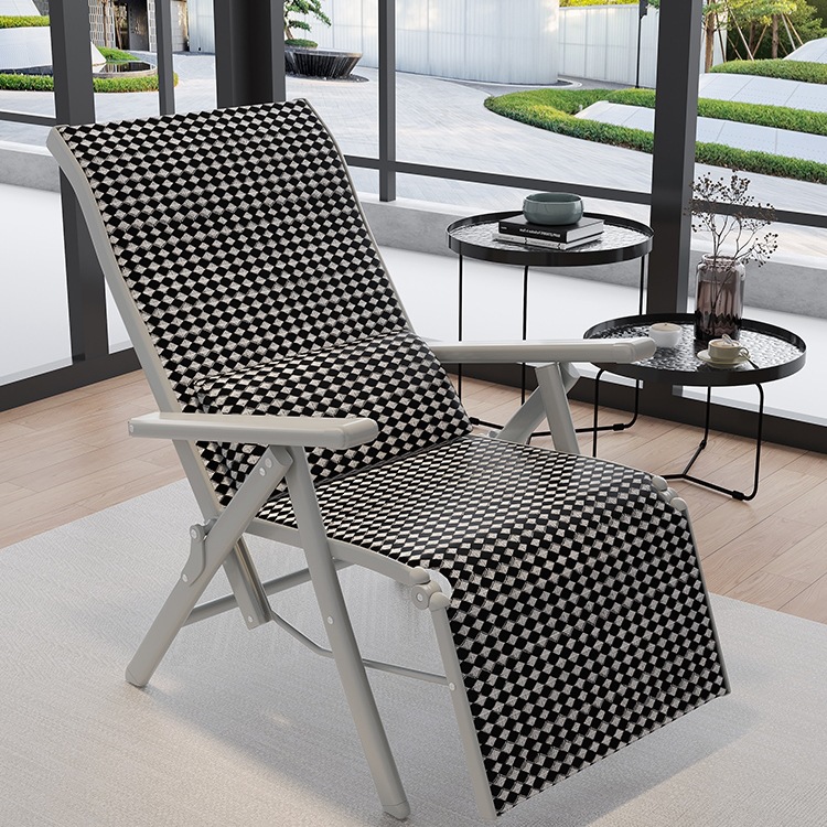 Lunch Break Lounge Chair Foldableing Chair Sitting and Sleeping Dual-Purpose Back Chair Office Nap Bed Home Leisure Chair 2025 New Style