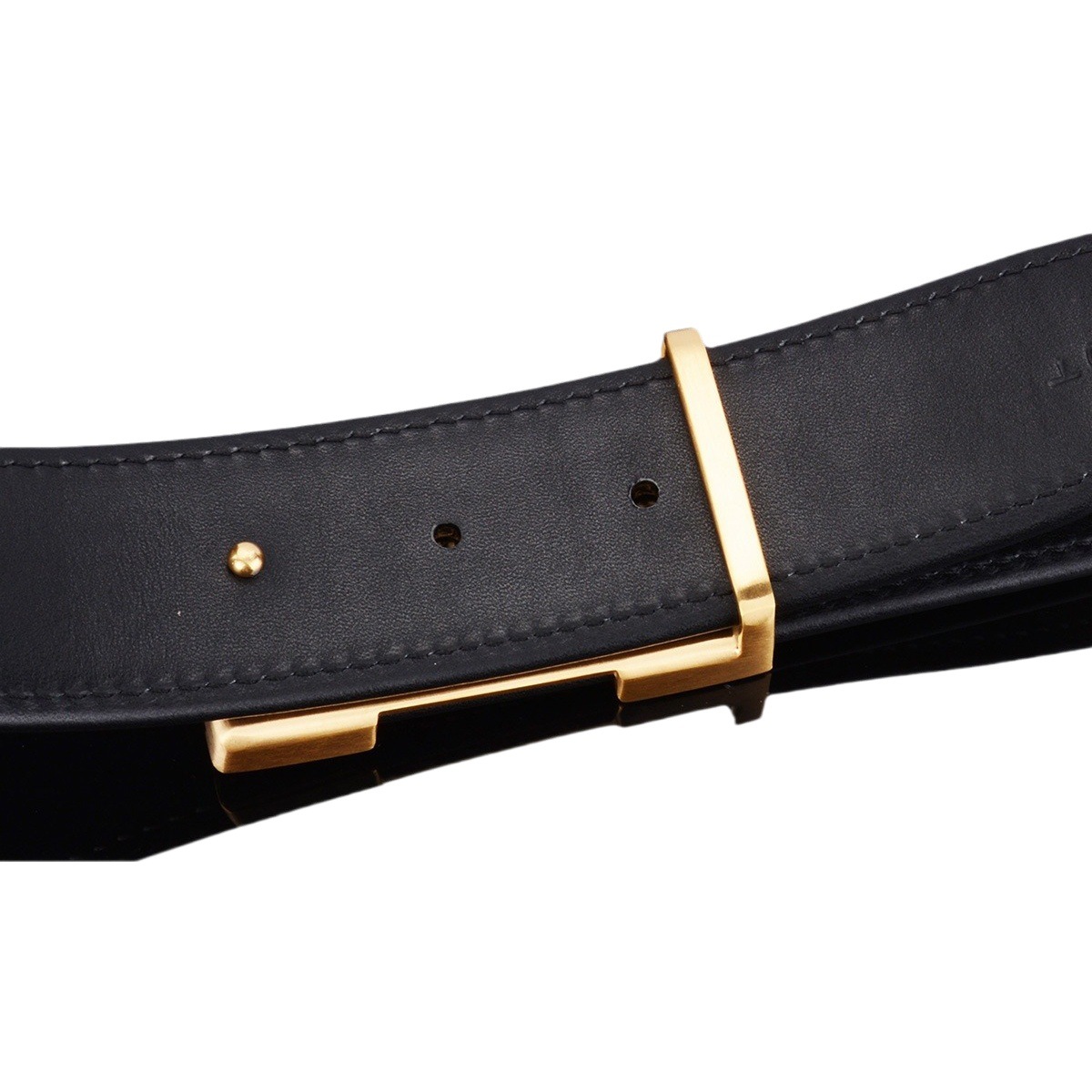 Internet Hot Sale New Crocodile Pattern Belt Men's Head Layer Cowhide Leather Buckle Middle-aged and Young Casual Pants Belt for Hair