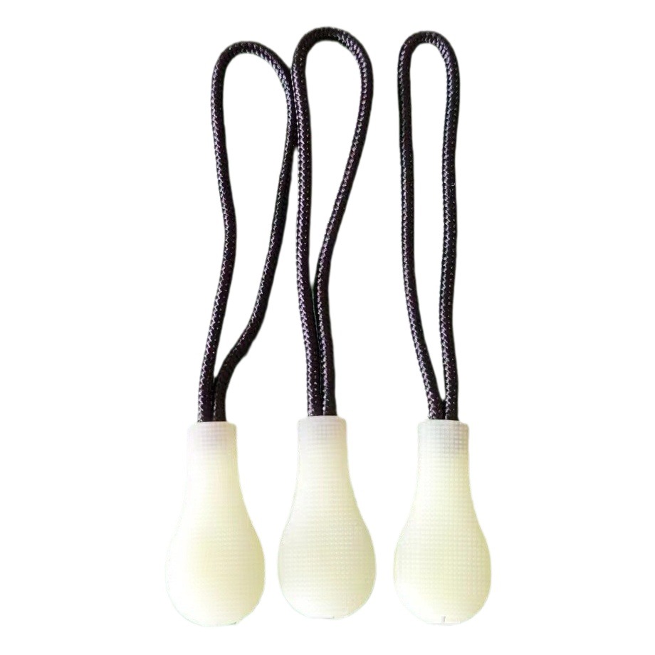 Cross-border Hot Luminous Zipper Pull Head Stored Light Zipper Button Pull Head PU Pull Loop Garment Luggage Luminous Pull Button 1