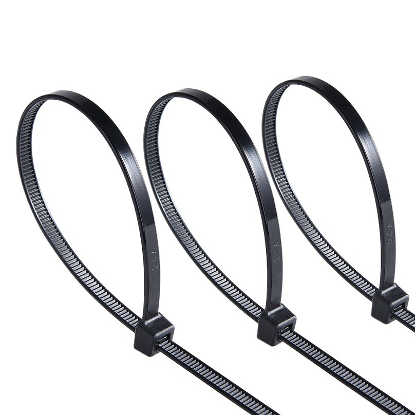 Plastic Self-Locking Nylon Black and White Cable Ties 4*150*200*250*300 Fixed Thickened High and Low Temperature Resistant