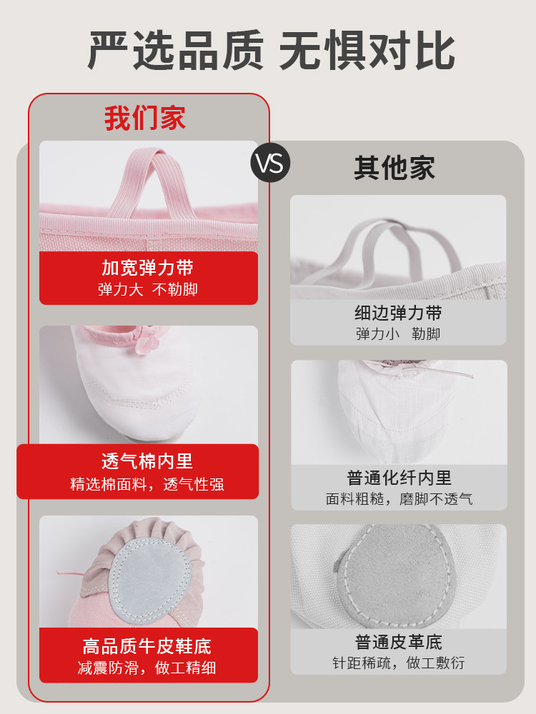 Picture of Children's Dance Shoes, Soft-Soled Ballet Shoes, Adult Black Dance Shoes, Dance Shoes, Yoga Shoes, Cat Claw Shoes for Women