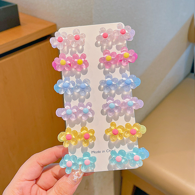 Picture of Children's Hairpin Batch Girl Candy Color Star Love Hairpin Bangs Side Clip Broken Hairpin Baby One-word Clip