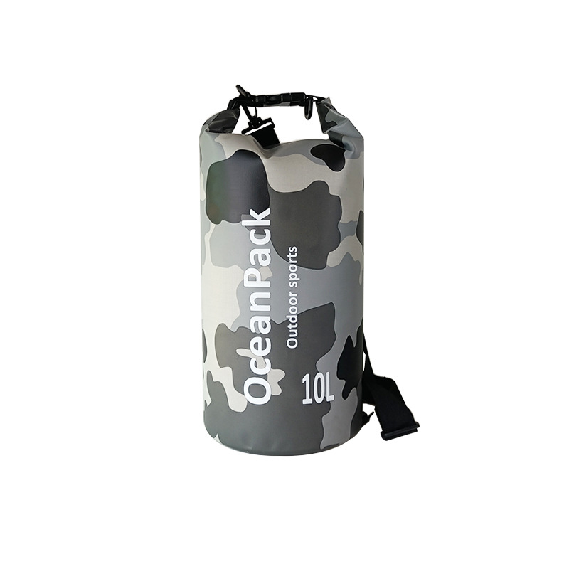 Picture of Cross-border children's swimming bag leisure camping waterproof bag drifting beach bag dry bag camouflage PVC waterproof bucket bag