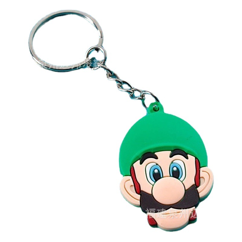 Spot manufacturer Mario Keychain Silicone Keychain for cross-border e-commerce Amazon Ali International Station/