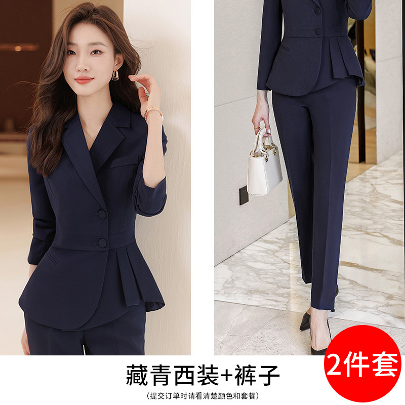 Picture of Suit suit women's cotton 2023 New elegant professional women's clothing hotel catering manager workwear front desk work clothes