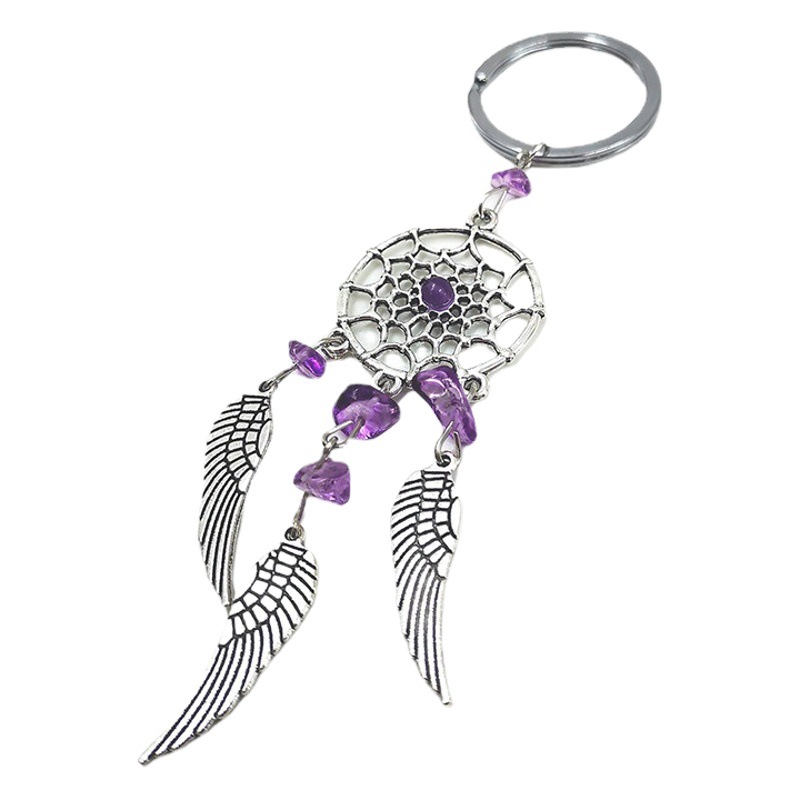 ebay AliExpress supply alloy dream catcher keychain pendant dream catch tassel pendant key ring