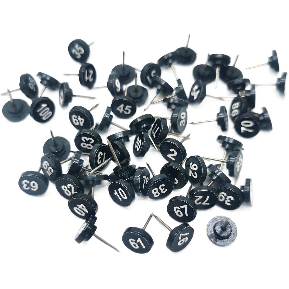 2025 Amazon Cross-Border Best-Selling Manufacturer Push Pins Plastic Digital Round Thumbtacks Thumbtacks Photo Wall
