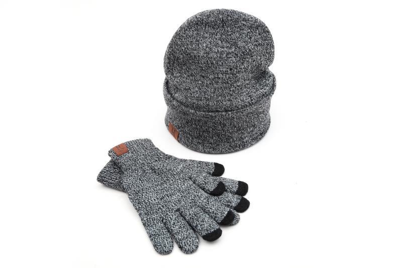 Picture of Amazon Foreign Trade Winter Scarf Hat Gloves Three-Piece Set Knitted Gloves Woolen Scarf Warm Set