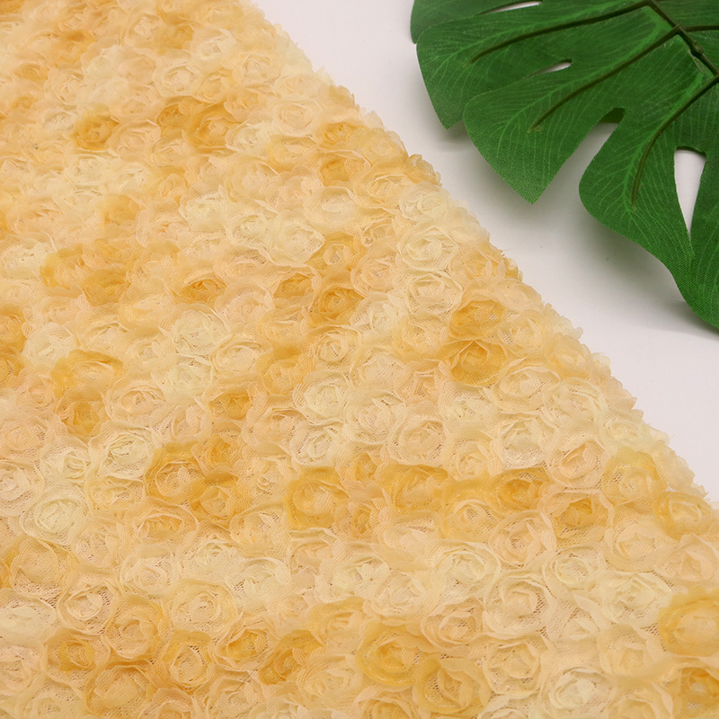 Picture of 3D Three-dimensional Small Rose Chiffon Disc Flower Mesh Embroidered Children's Clothing Hanfu Skirt Lace Lace Wedding Fabric Multicolor