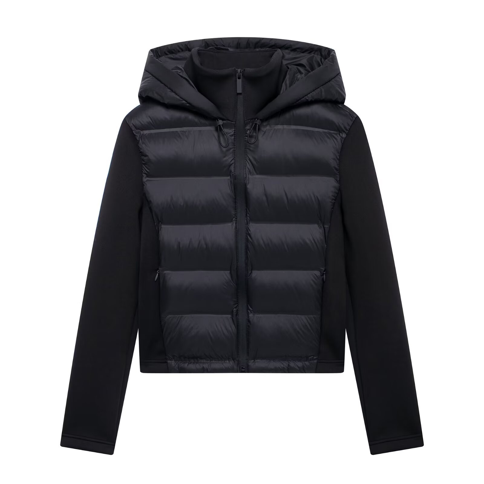 Picture of 2024 winter new slim fashion short warm cotton-padded jacket long sleeve hooded jacket coat European and American black cotton-padded coat