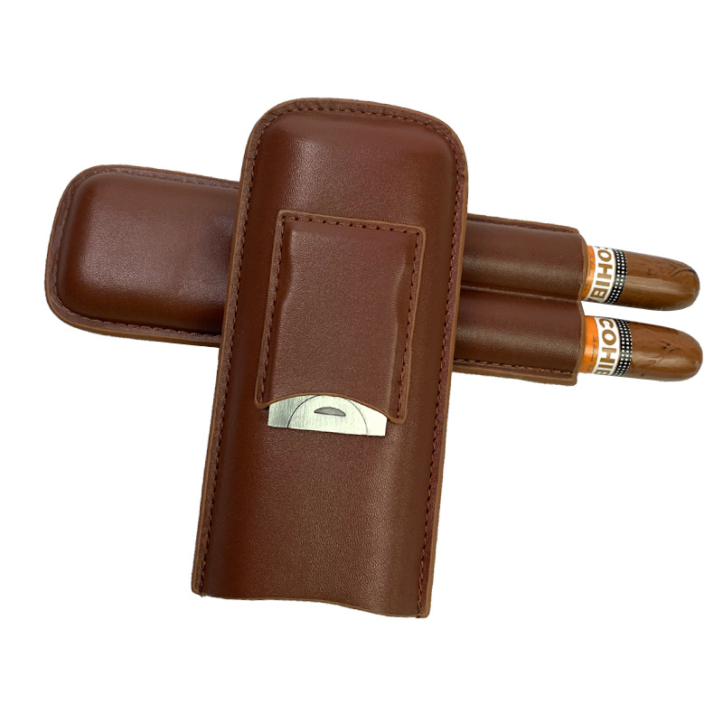 Picture of in stock Cuban Cigar Set for Cigar Shear Portable Goya Moisturizer Cowhide Travel Pack