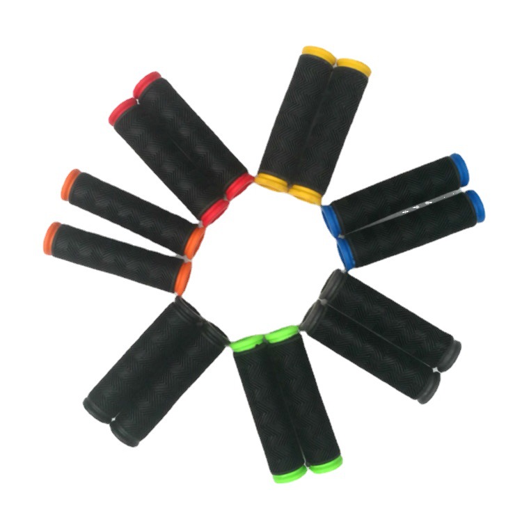 Bicycle Two-color Color Car Dead Flying Handle Cover Bicycle Rubber Shockproof Non-slip Handle Cover Dead Flying Car Equipment Handle Cover
