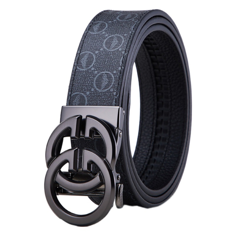 Falai Armani Belt Men's Automatic Buckle Cowhide Fashion Casual Trousers Simple Middle-aged and Young Men's Belt Genuine Leather