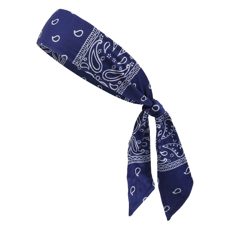 European and American Cashew Flower Street Sports Headscarf Strap Riding Running Sweat Absorbing Headband Summer Cooling Ice Silk Hair Band