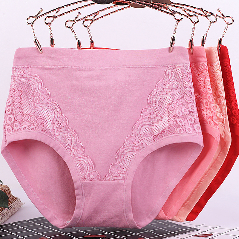 6634# Middle-aged and Elderly Mother Underwear Female Cotton Middle-aged Women's Middle Waist Comfortable High Waist Size Female 200kg