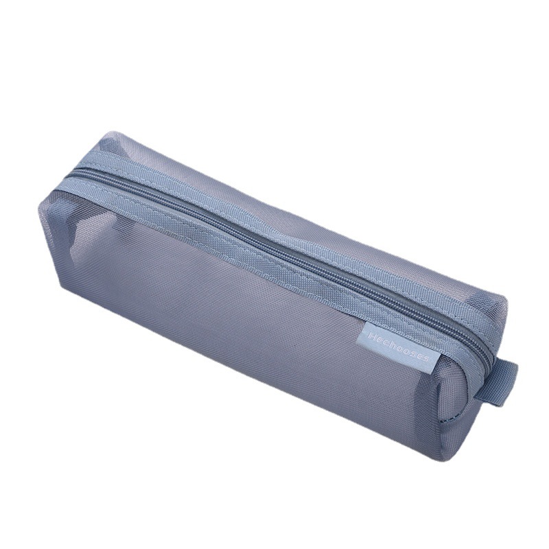 Picture of Three-dimensional simple transparent mesh pen bag for students examination stationery bag large capacity portable storage bag wholesale