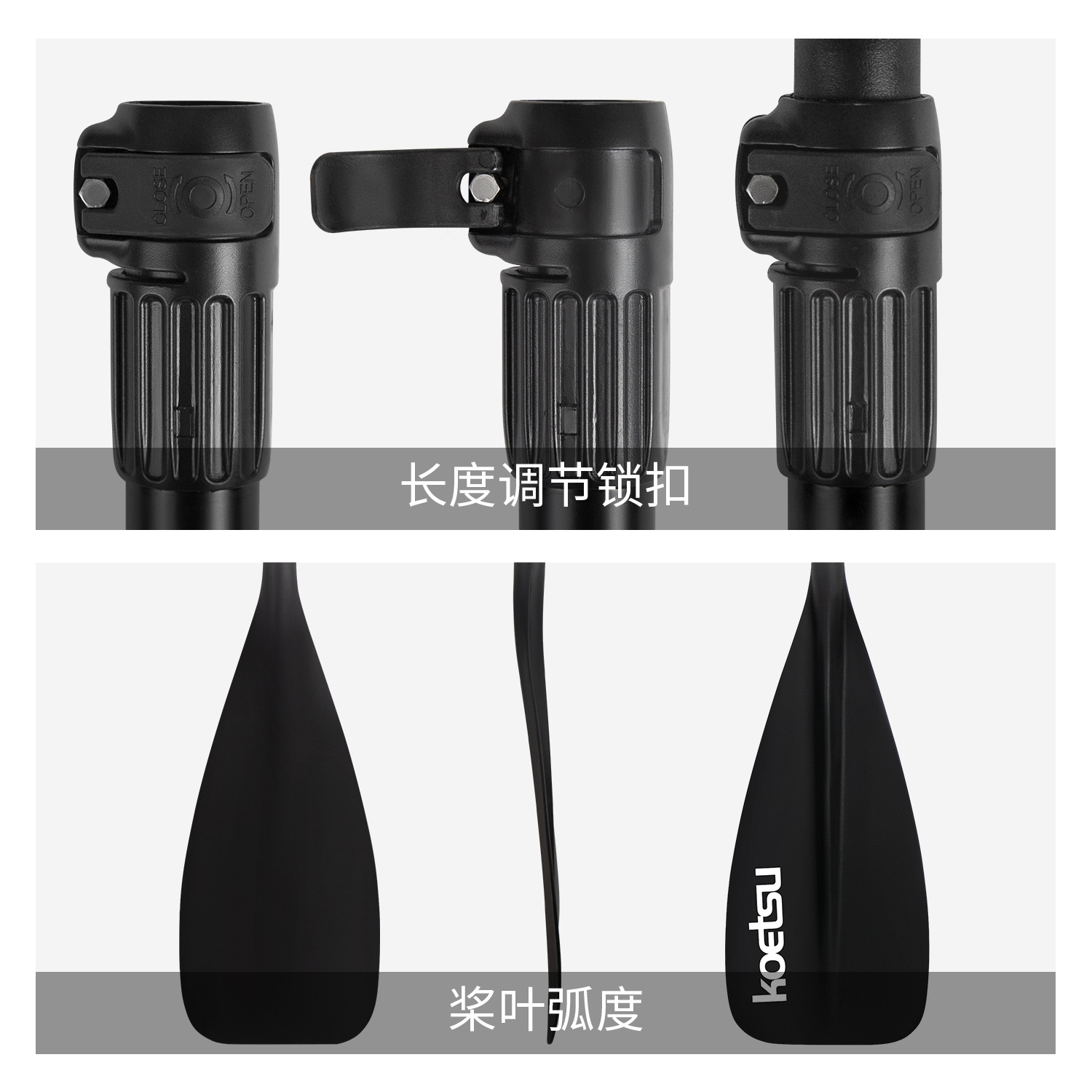 Picture of KOETSU Kotesu SUP paddle S16 aluminum alloy paddle detachable telescopic convenient paddle three-stage paddle
