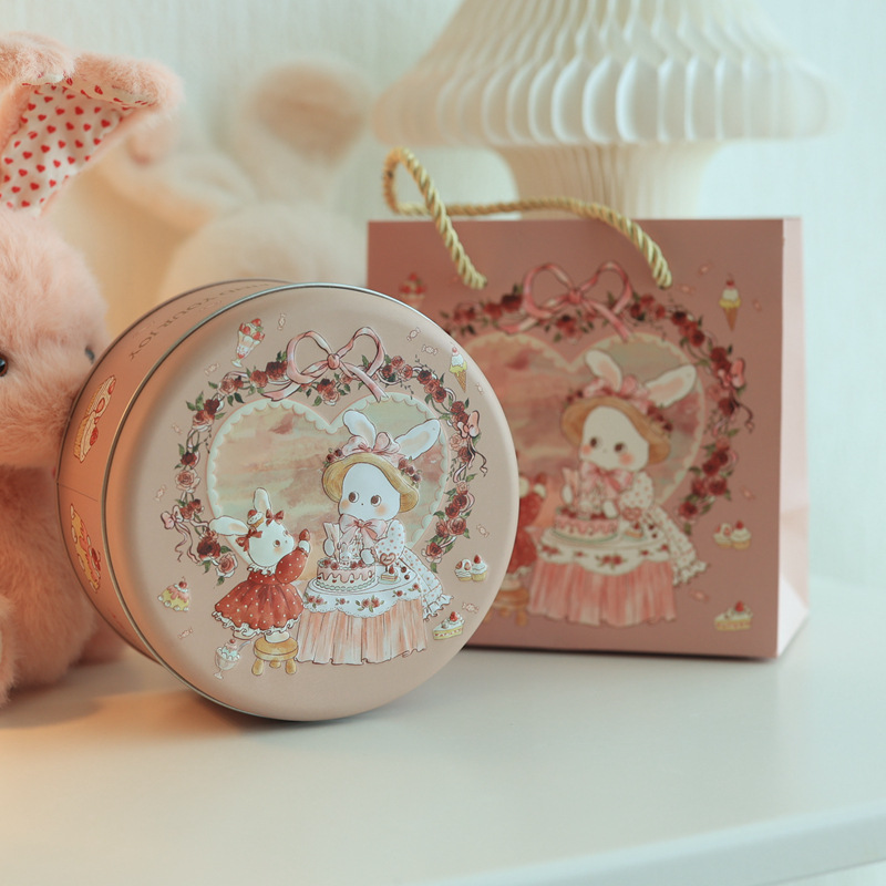 Picture of Factory direct ins marble medium cookies candy round tinplate box packaging box candy box