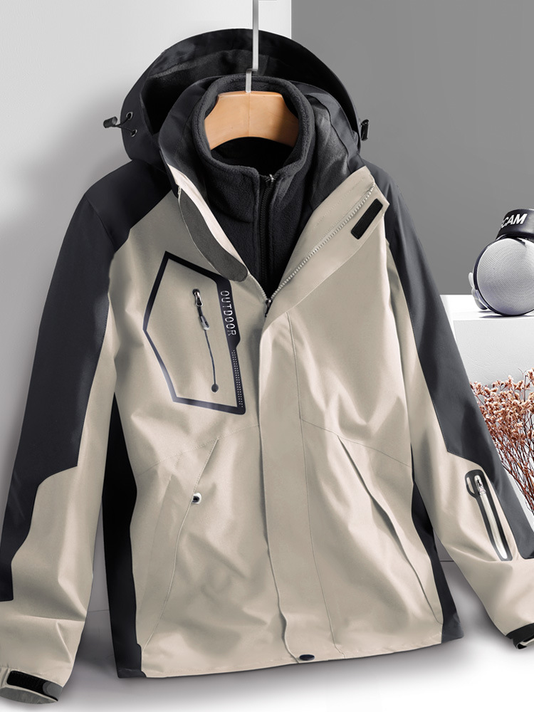 Outdoor three-in-one windproof and water-splashing men's and women's assault clothing water-splashing jacket jacket jacket custom group purchase