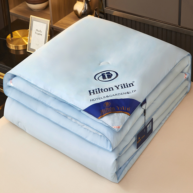 Picture of Hilton Doubletree Silk Cotton Quilt Hotel Feather Velvet Spring, Autumn and Winter Quilt Core Can Be Used in All Seasons, Same Style as Hotel Quilt