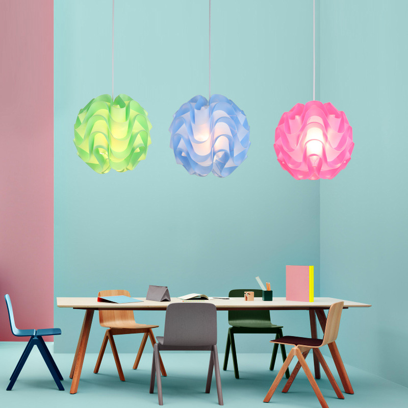 Nordic Chandelier Creative personality color restaurant bar lamp wave ball simple modern living room bedroom bedside lamp