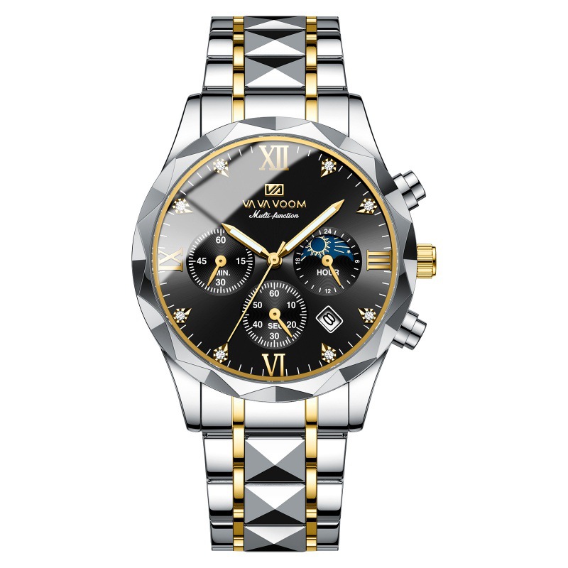 Picture of Cross-border brand men's watches waterproof fashion ling face design with calendar business fashion men's watches factory wholesale