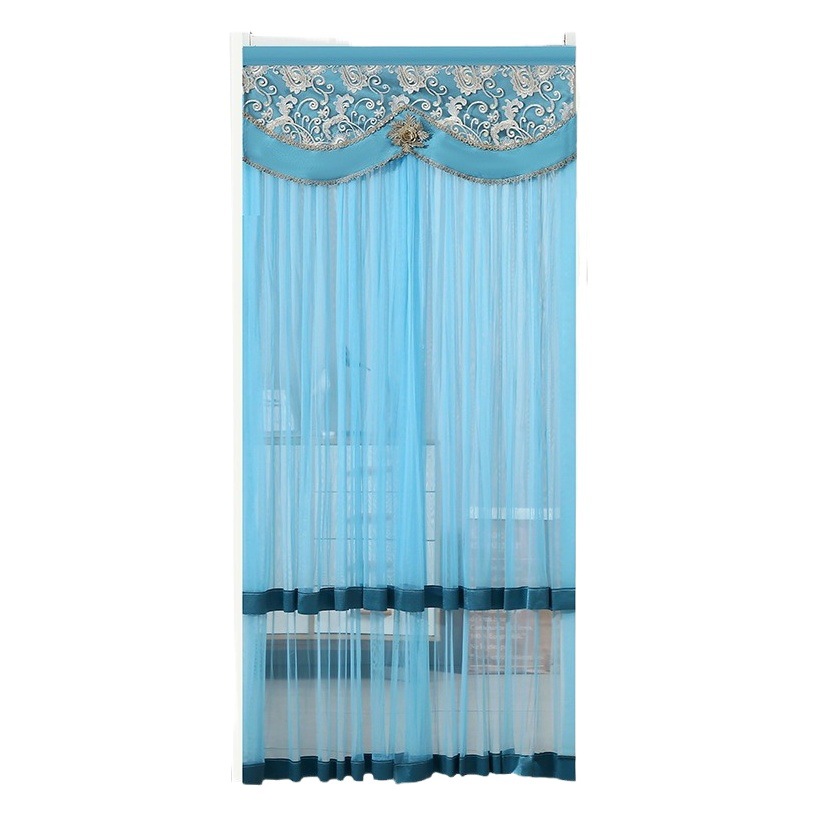New European Style Gauze Door Curtain Without Punching Velcro Bedroom Curtain Partition Home Cabinet Anti-Mosquito Gauze Curtain
