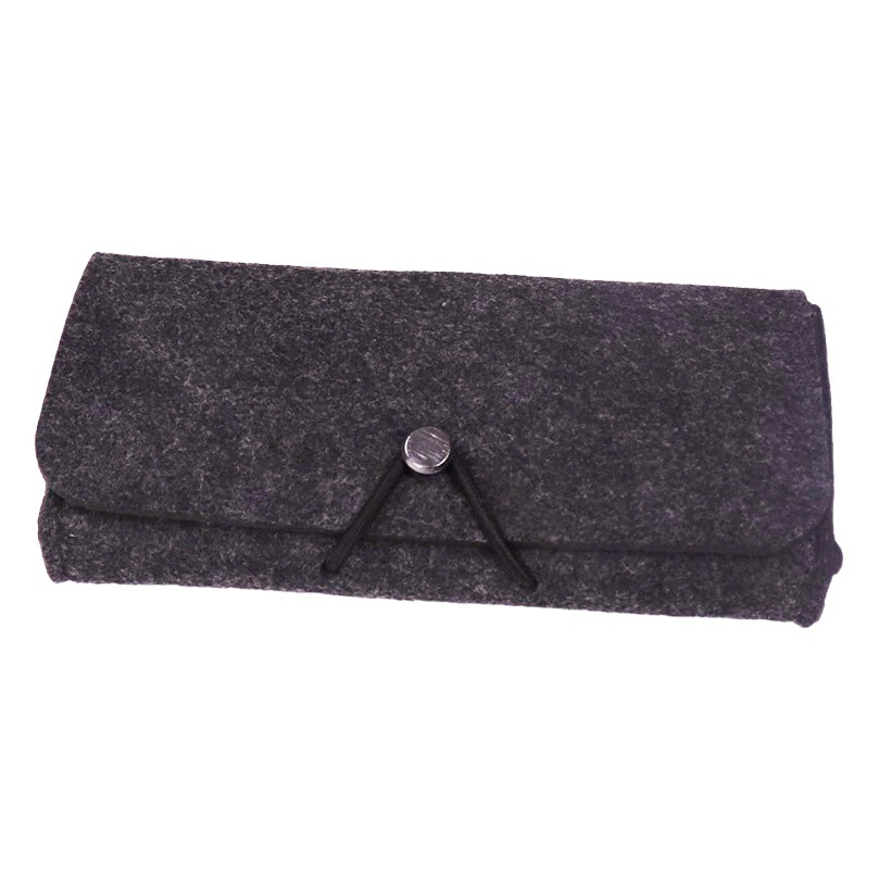 Factory supply felt storage bag solid color felt modern simple bank card bag simple felt storage bag