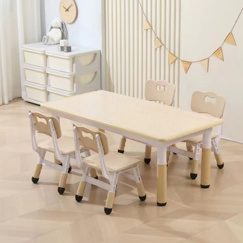 Kindergarten Children's Table and Chair suit Liftable Table Baby Graffiti Drawing Children's Desk Multi-functional Study Table