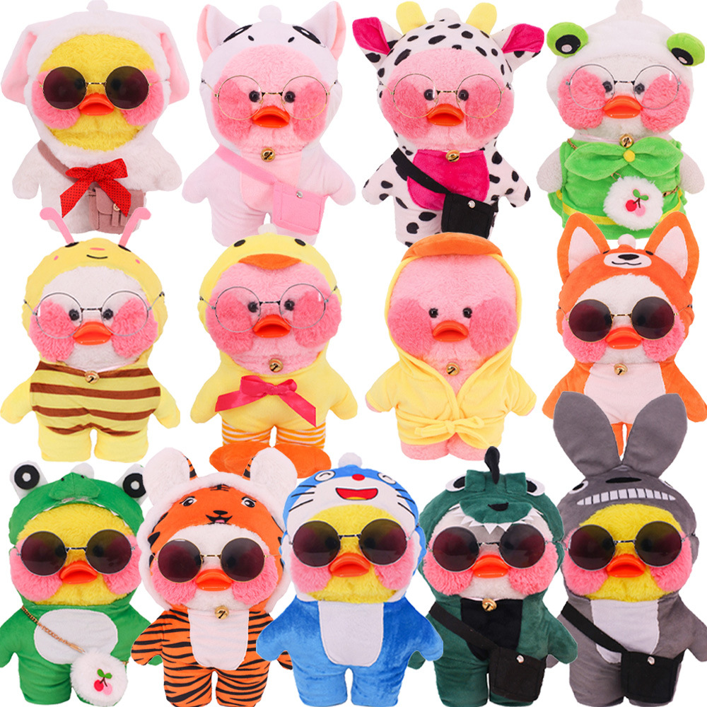 Picture of New Hyaluronic Acid Duck Doll Accessories Cute Animal Siamese Clothes Yellow Duck Plush Toy Birthday Gift