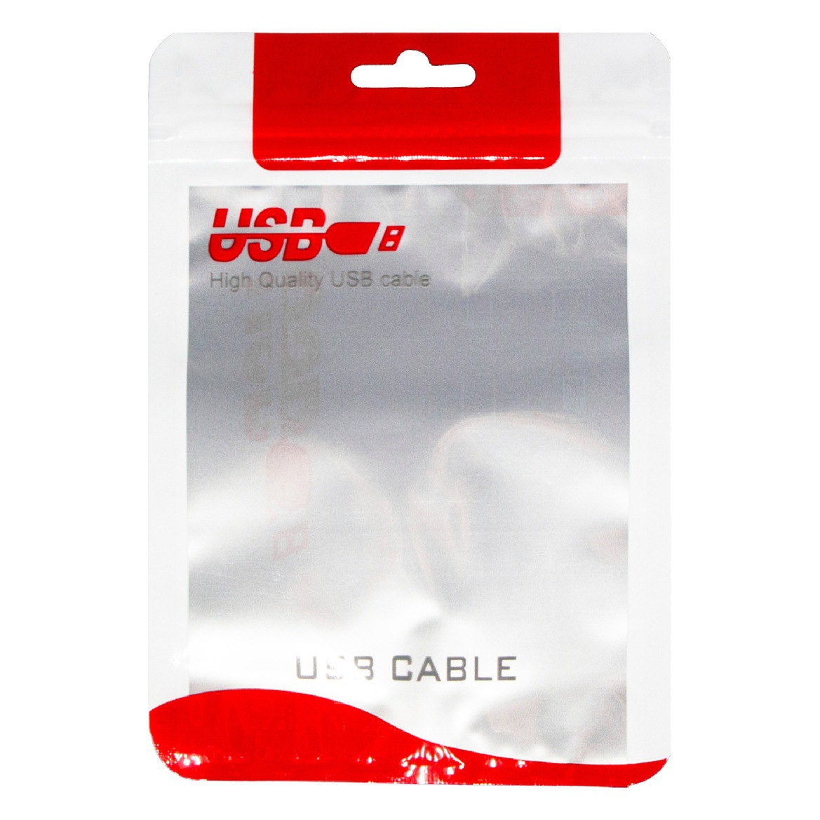 Color universal data line packaging bag wholesale printing transparent usb plastic data line packaging bag self-sealing bag