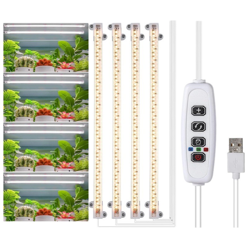 LED plant growth light fill light USB timing intelligent dimming sunlight full spectrum flower stand plant light bar factory