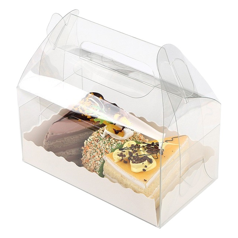 Transparent Long Portable Cake Roll Packaging Box Swiss Towel Roll Packaging Box Mousse Cake Dessert West Point Box