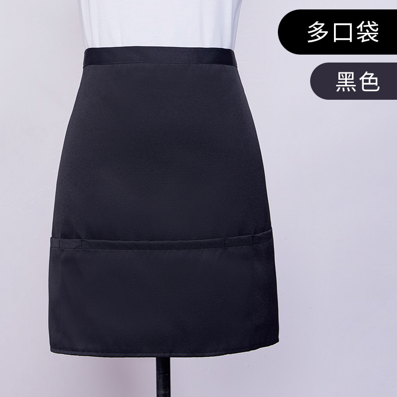 New manufacturers wholesale support printed embroidery logo Home Oil-proof stain-proof multi-pocket half-section apron