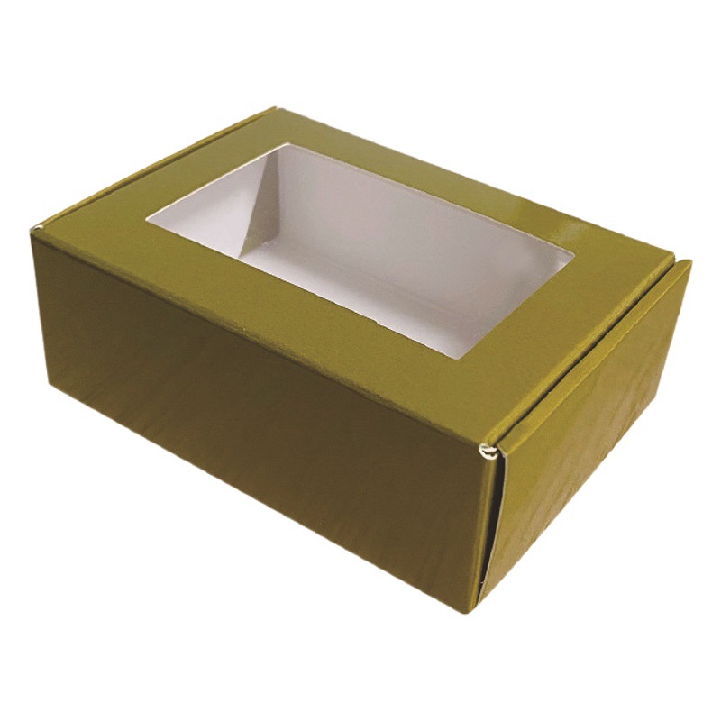 Rectangular color window aircraft box soap jewelry box white card black card cattle card small paper box wholesale
