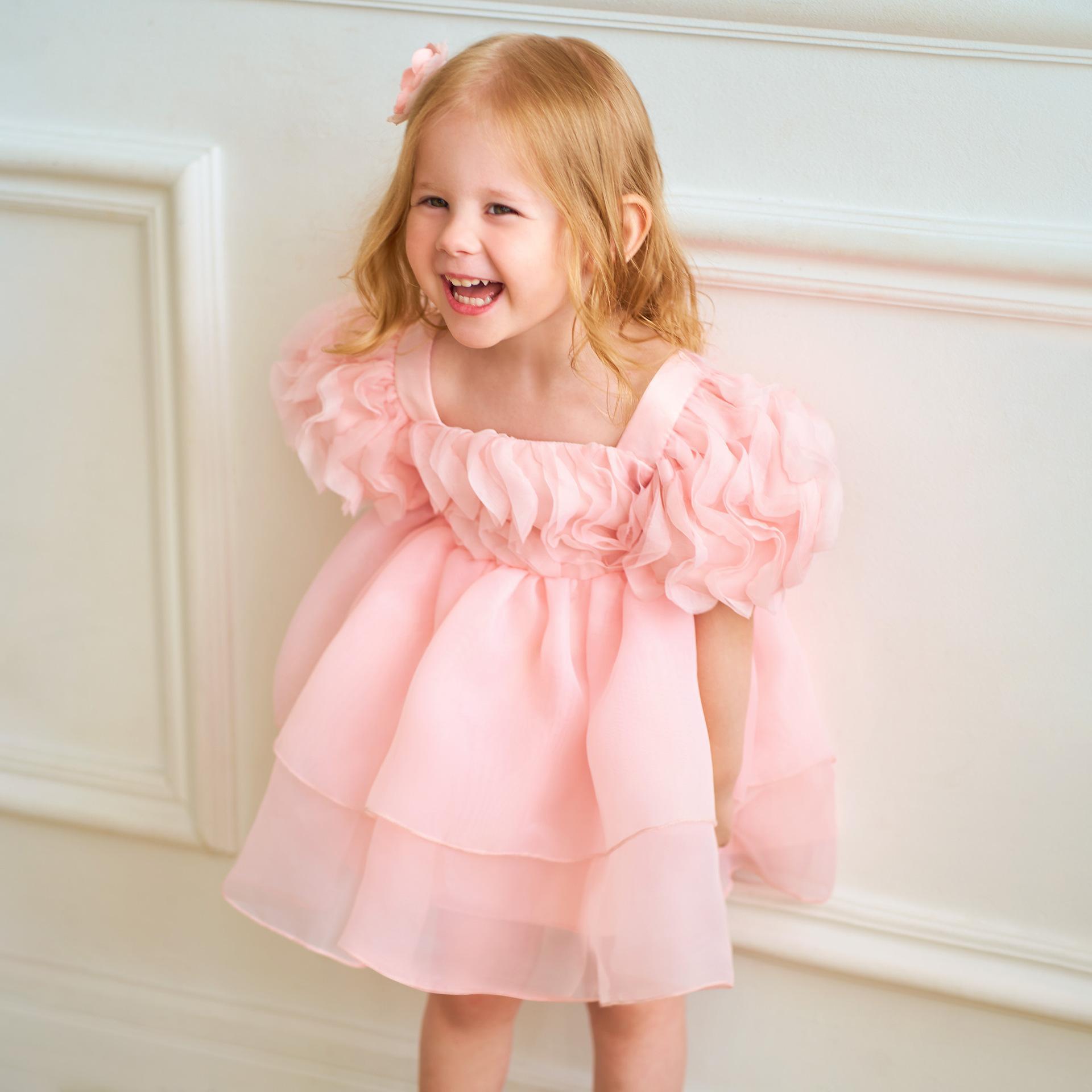 Cross-border new girls' dress cotton blended children's dress girls' princess dress girls' dress high-end wholesale
