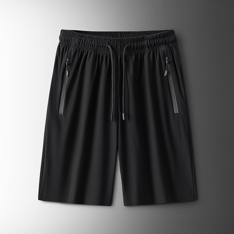 Summer New Ice Silk Lightweight Breathable Quick-drying Shorts Men's Loose Casual Elastic Outdoor Sports Pants Cross-border