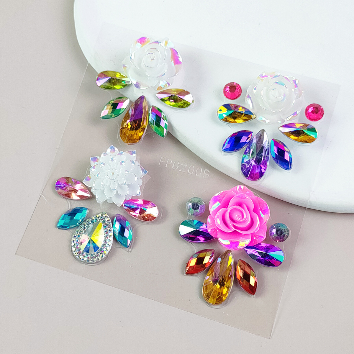 Picture of Eyebrow Diamond Paste Cross-border Face Diamond American Holiday Party Rhinestone Gem Paste Rainbow Eye Makeup Stage Makeup Tattoo Paste Diamond