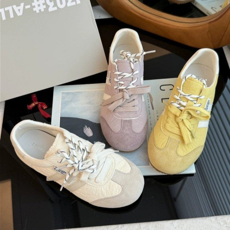 Retro Ballet Style Moral Training Shoes for Women 2025 Spring & Fall Super Popular Flats Casual Sports Shoes Versatile Forrest Gump Shoes Small White Shoes