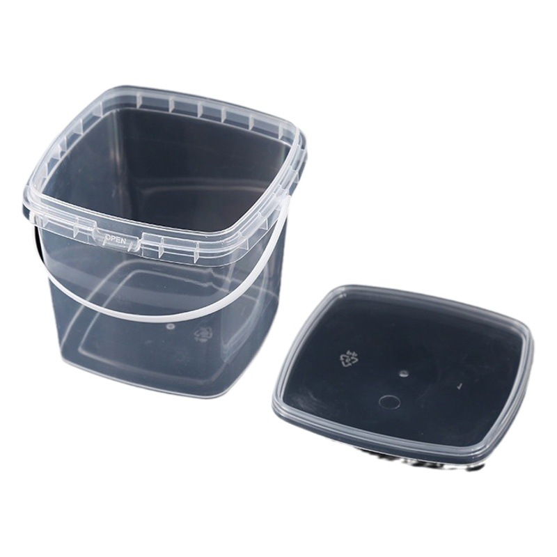 300g Yogurt Bucket Heat-Resistant Takeout Packaging Storage Rack Fruit Fishing Lunch Box Sealed Transparent Milk Tea Plastic Bucket