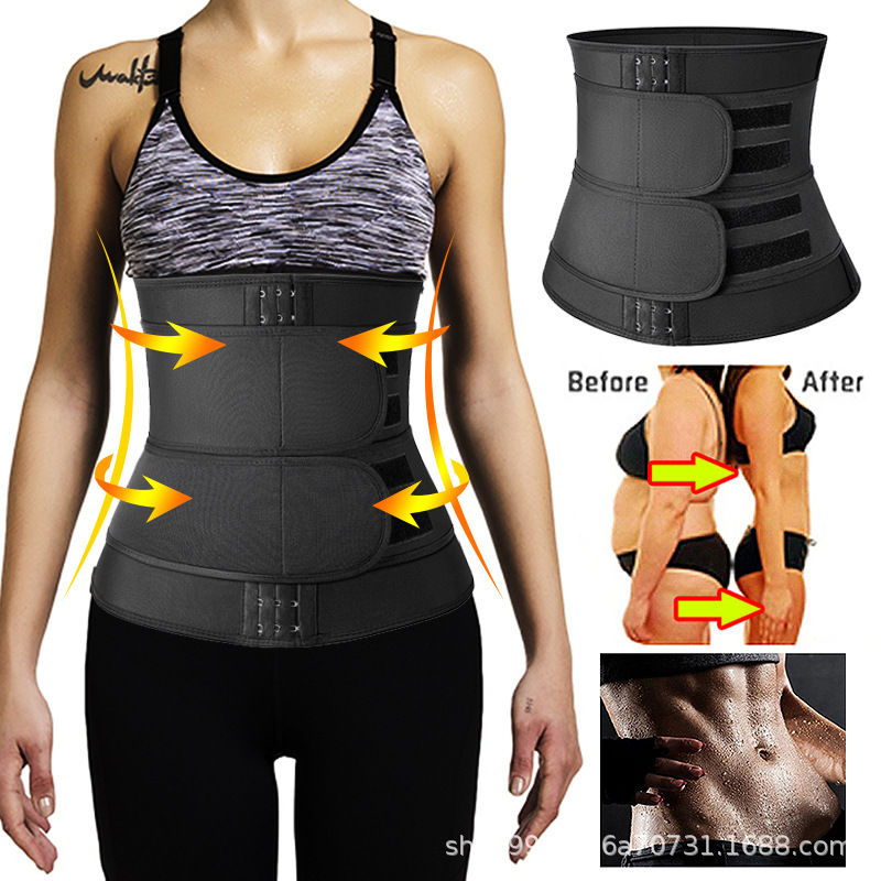 Double Triple Belt Belt Belt Waist Trainer Tight Body Shaping Belt Postpartum Abdominal Belt Neoprene Body Shaping
