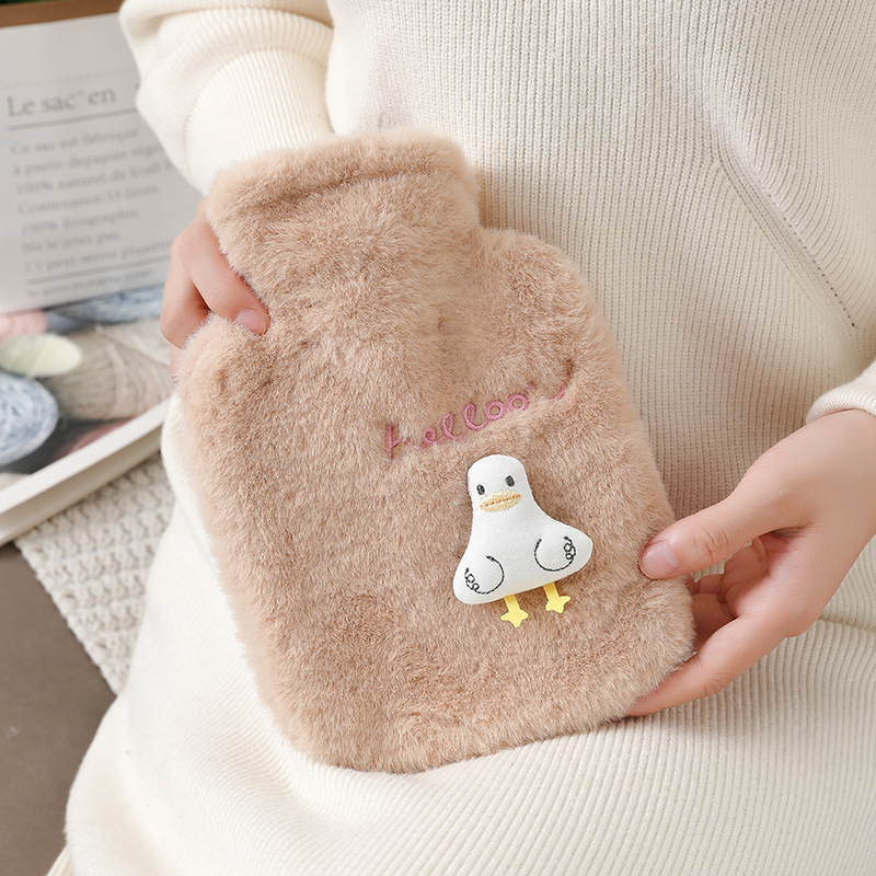 Picture of New Cute Plush Hand-Held Water-Filled Hot Water Bottle Thickeneded Explosion-Proof Pvc Hot Water Bottle Removable and Washable Spot Wholesale
