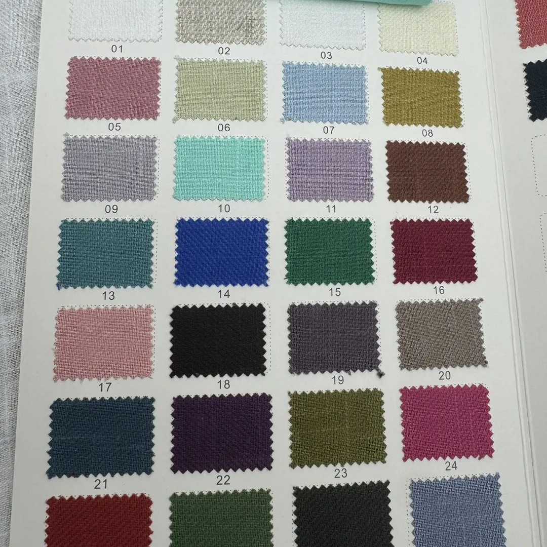 Linen cotton twill fabric 230g linen cotton thickened twill linen cotton blend fabric