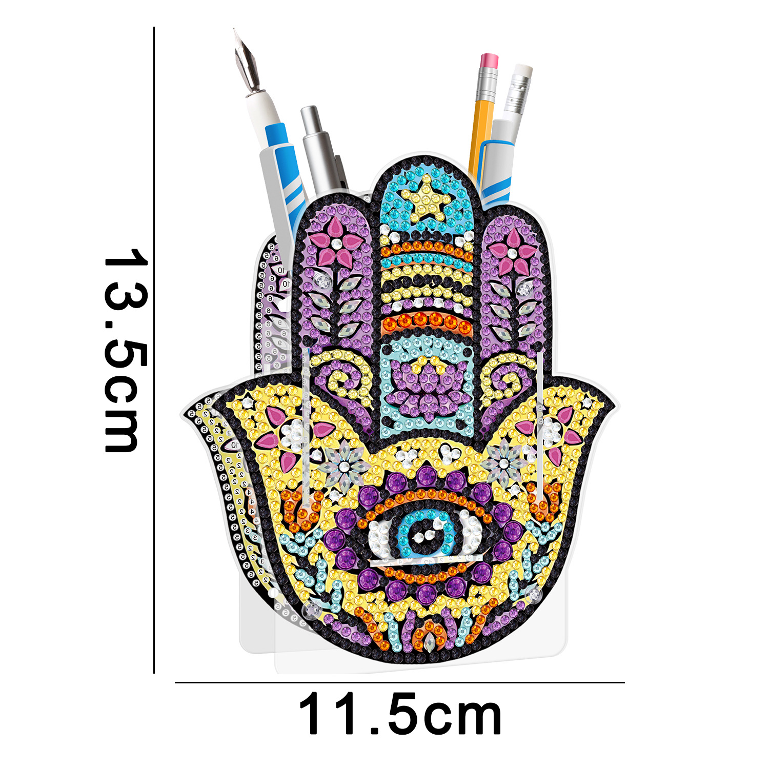 Picture of Diamond painting peripheral pen holder transparent PVC pen holder foreign trade new creative handmade stick drill desktop storage ornaments